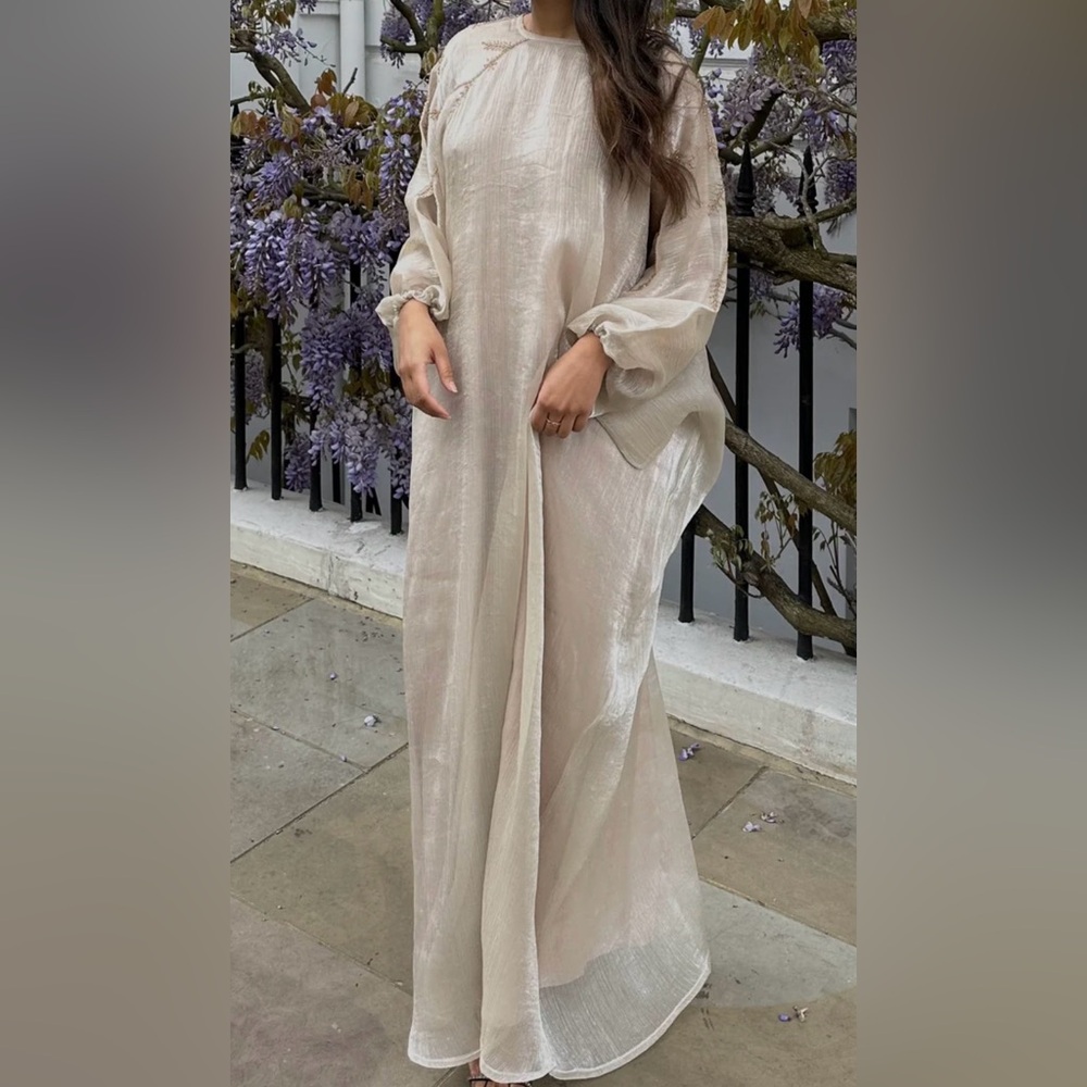 Ruha Studio Afiya Jalabiya (Abaya) in Sand